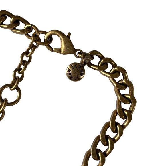 J.Crew Chunky Purple Marbled Acrylic Chain Link Necklace With Brass Tone… - Picture 6 of 9
